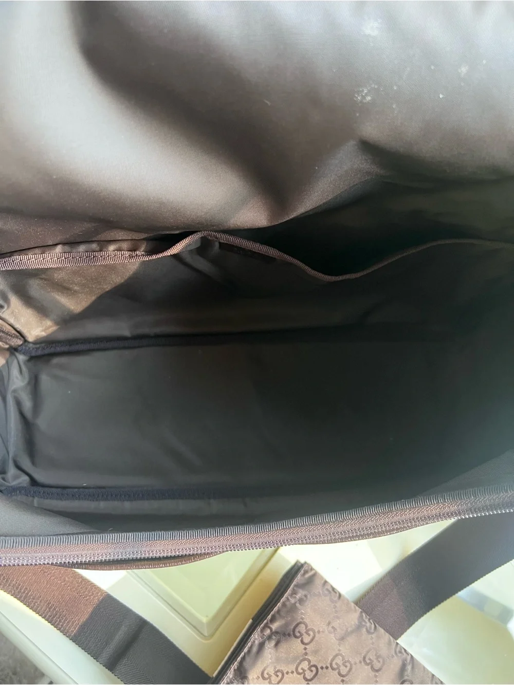 Gucci GG Canvas Monogram Diaper Baby Messenger Bag + Changing Pad